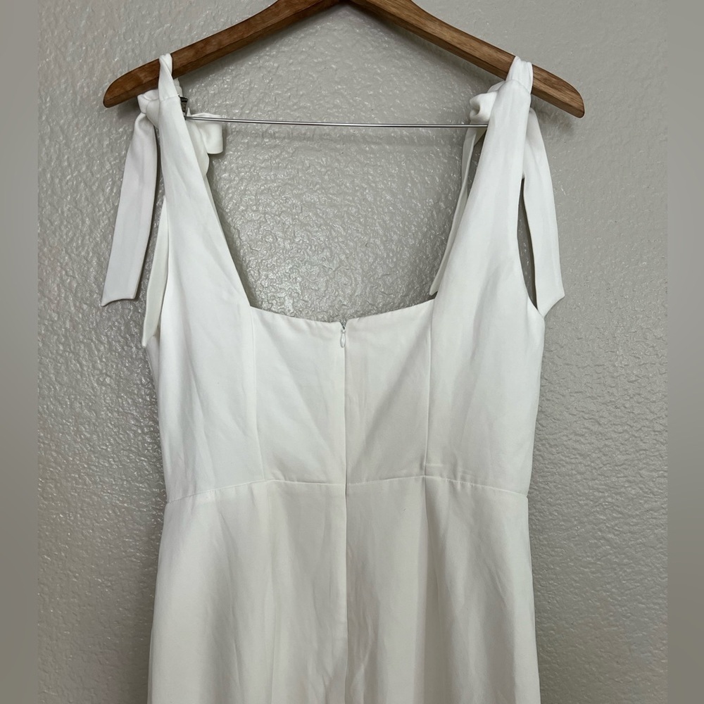 NWOT Your Sweetie White Tie-Strap Column Maxi Dress - Picture 6 of 9